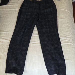 Ladies Talbots Cambridge Pant, Navy/ White Check,  Sz 4P